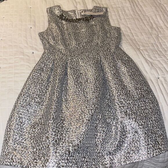 NWOT J.O.A. Los Angeles Embellished Metallic Dress - Picture 9 of 9